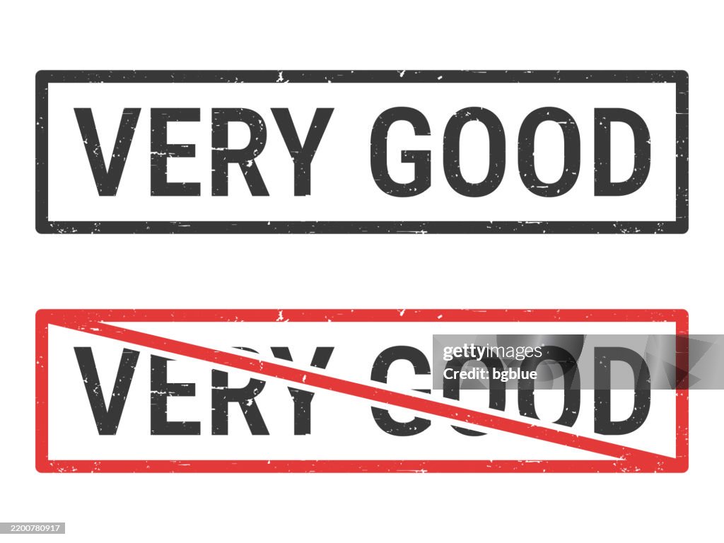 Note Very Good Very Good Rubber Stamps With Crossed Out Stamp On White Background High ...
