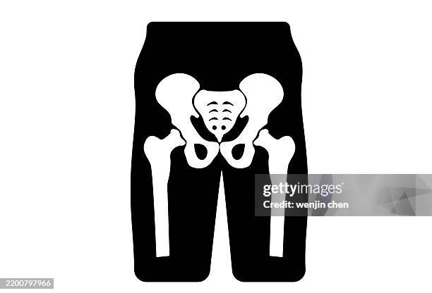 hip joint orthopedics icon - hip body part stock illustrations