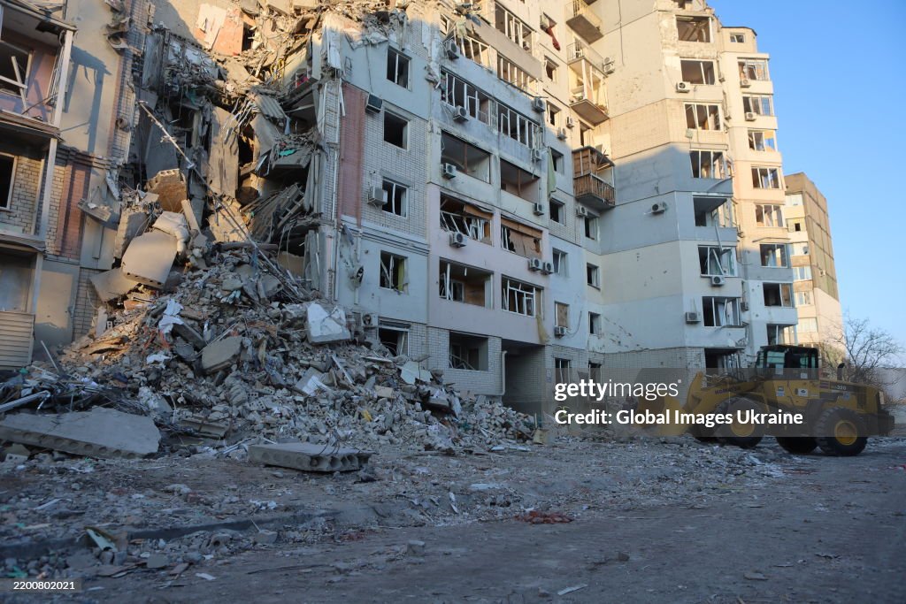 The Aftermath Of The Russian Air Attack On Kherson