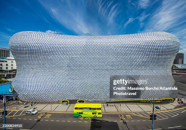bus near the selfridges building - bullring stock pictures, royalty-free photos & images