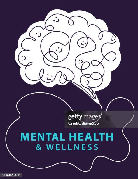 Abstract Mental Health And Wellness Concept High-Res Vector Graphic ...