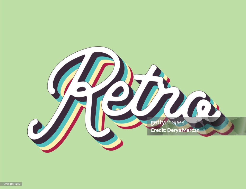Retro Cartoon Lettering Retro Handwriting Lettering Stock Vector Illustration Retro Lettering ...