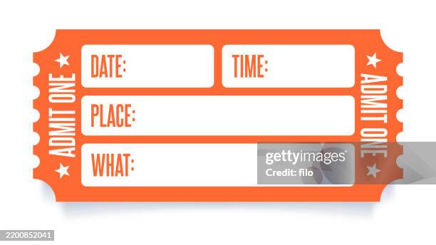 admit one ticket event access invitation event plan design - ticket stub stock illustrations