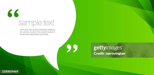 speech bubble with quotation marks themed banner - quote template stock illustrations