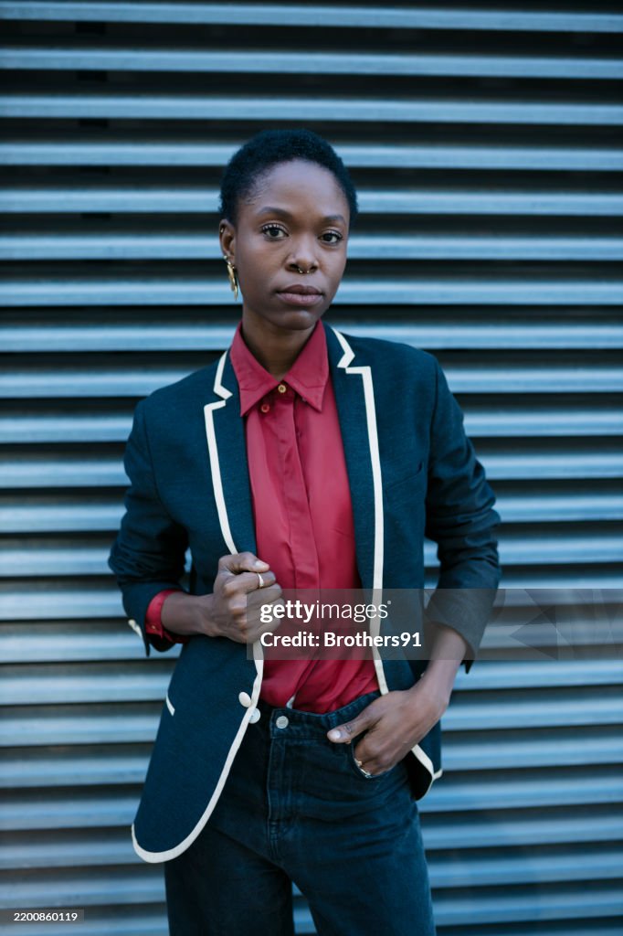 Confident young adult in professional attire
