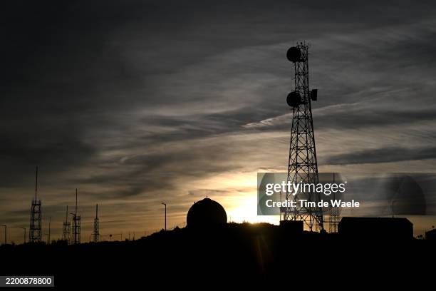 Weather station at the final area Alto da Foia during the 51st Volta ao Algarve em Bicicleta, Stage 2 a 177.6km stage from Lagoa to Alto da Foia 869m...