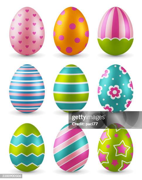 easter eggs - easter egg stock illustrations