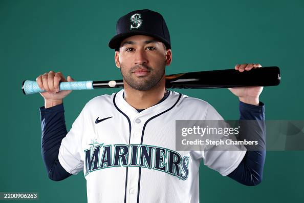 Rhylan Rhylan Thomas of the Seattle Mariners poses for a portrait during ...
