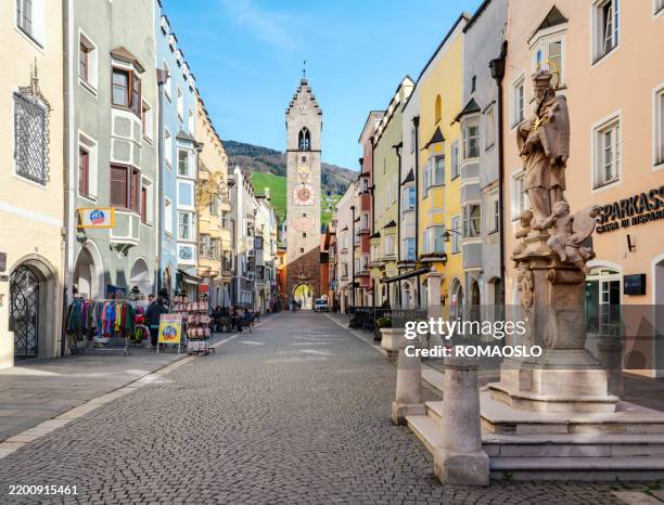main street in sterzing-vipiteno, trentino-alto adige/südtirol italy - bolzano stock pictures, royalty-free photos & images