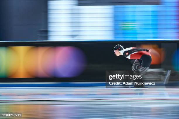 Kaja Ziomek-Nogal from Poland competes in 2nd 500m Women during the ISU World Cup Speed Skating 2025 - Day 3 on February 23, 2025 in Tomaszow...