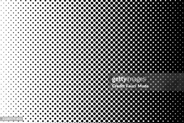 Dotted halftone gradient texture. Vanishing polka dot background. Repeating dots gradation pattern background. Black fading comic pop art overlay backdrop. Raster effect wallpaper