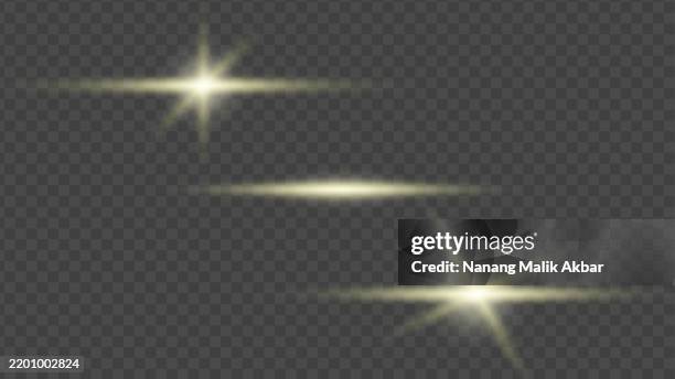 yellow light set with transparent background - flashlight dark stock illustrations