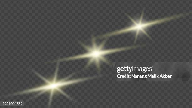 yellow light set with transparent background - flashlight dark stock illustrations