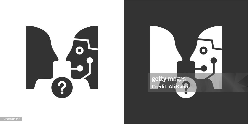 Turning test glyph solid icon. Black and white icon series. Perfect pixel isolated on white and black background