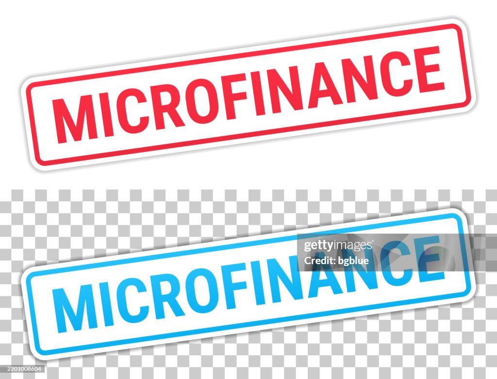 Microfinance Computer Background Microfinance Red And Blue Labels On Blank Background High-Res Vector ...