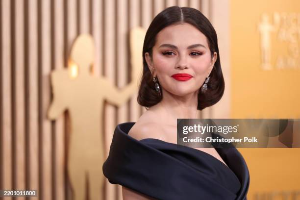 Selena Gomez at the 31st Screen Actors Guild Awards held at Shrine Auditorium and Expo Hall on February 23, 2025 in Los Angeles, California.