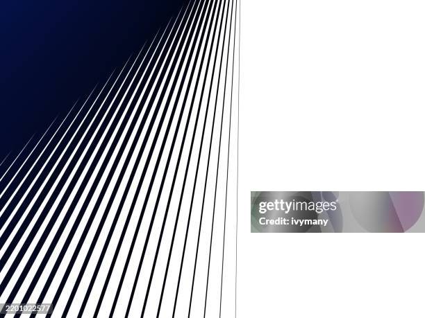 abstract smooth thin broken line transition blue to white trendy background - dynamic background stock illustrations