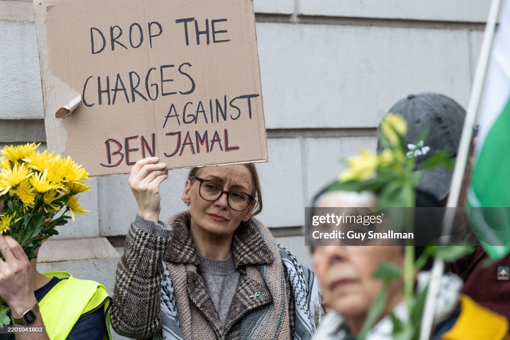 Ben Jamal Of The Palestine Solidarity Campaign In Court Charged With Public Order Offences