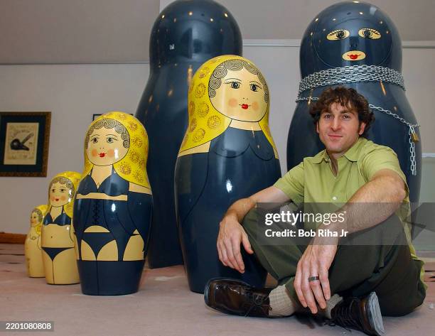 Curator Eric Singley of The Erotic Museum sits in front of Artist Julian Murphy's Matrioshka Nesting Dolls inside the museum, January 6, 2004 in...