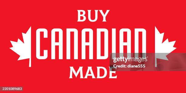 made in canada web banner - made in canada stock illustrations
