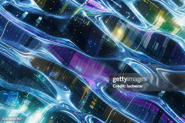 dynamic flow of digital data streams - ai deep learning stock pictures, royalty-free photos & images