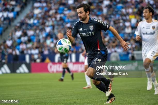 Luca De La Torre of San Diego FC during the second half of the match against Los Angeles Galaxy at Dignity Health Sports Park on February 23, 2025 in...