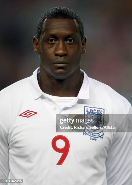June 6: Emile Heskey of England portrait before the World Cup Qualifier match between Kazakhstan and England at Central Stadium on June 6, 2009 in...