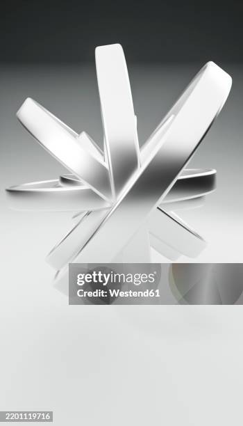 metallic abstract rings in a 3d render - metal objects stock illustrations