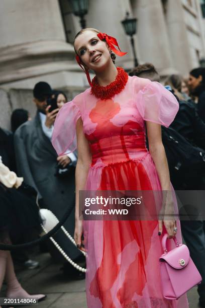 Streetstyle during London RTW Fall Fashion Week 2025 on February 24, 2025 in London, United Kingdom.