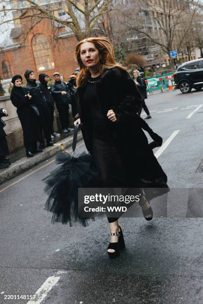 Streetstyle during London RTW Fall Fashion Week 2025 on February 24, 2025 in London, United Kingdom.