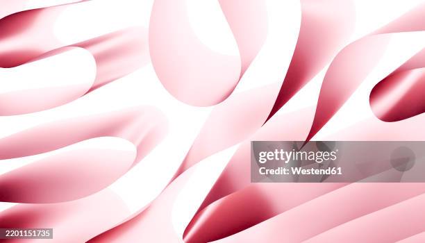 abstract 3d rendering with pink and white waves creating a smooth, elegant pattern - indoor shooting range stock illustrations