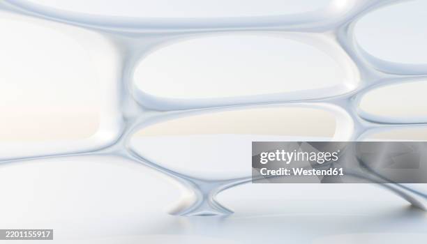 futuristic abstract indoor architectural space with smooth and fluid forms - digitalization background stock illustrations