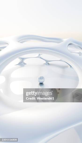 futuristic 3d rendered abstract architectural design with a serene composition - digitalisation architecture stock illustrations