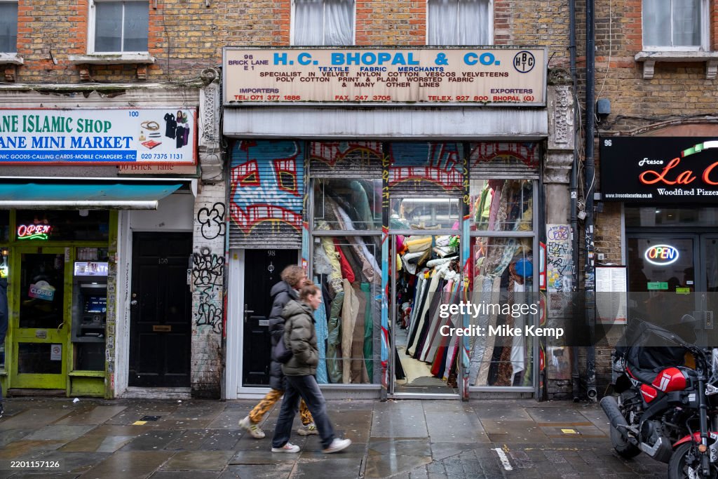 Brick Lane Fabric Shop In London