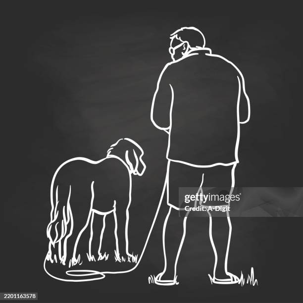 dogdayblackboard - dog park stock illustrations