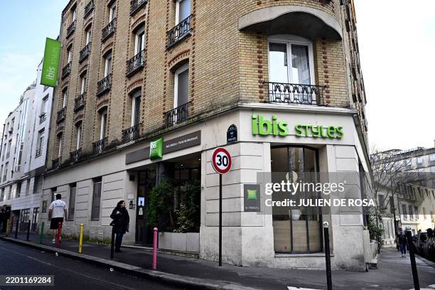 This photograph shows a view of the Ibis styles hotel, where a 18-year-old American mother threw a newborn baby from the second-floor window,...