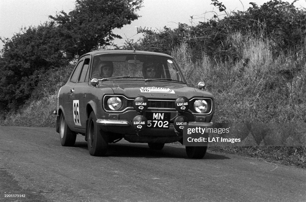 Manx Rally Bernard Firth / Colin Thompson, Ford Escort MkI during the Manx Rally ...