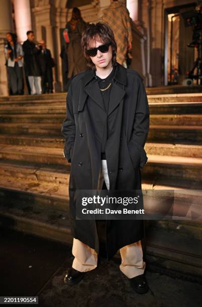 Gene Gallagher attends the Burberry Winter 2025 show during London Fashion Week on February 24, 2025 in London, England.