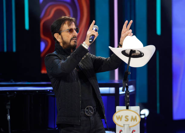 Ringo Starr performs at The Grand Ole Opry on February 21, 2025 in Nashville, Tennessee.