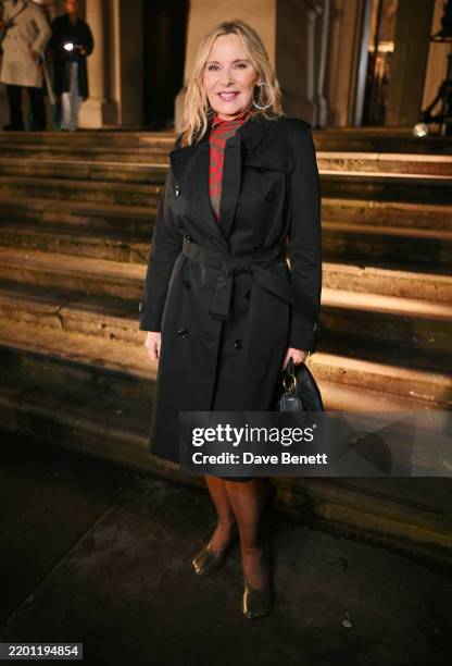 Kim Cattrall attends the Burberry Winter 2025 show during London Fashion Week on February 24, 2025 in London, England.