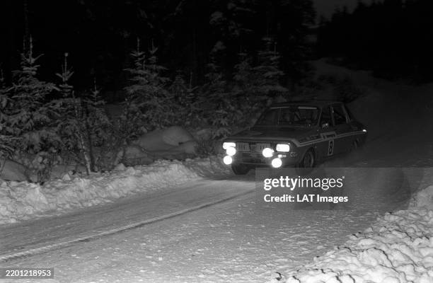 Jean-Pierre Nicolas / Michel Vial, Renault 12 Gordini during the Swedish Rally on February 15, 1973.