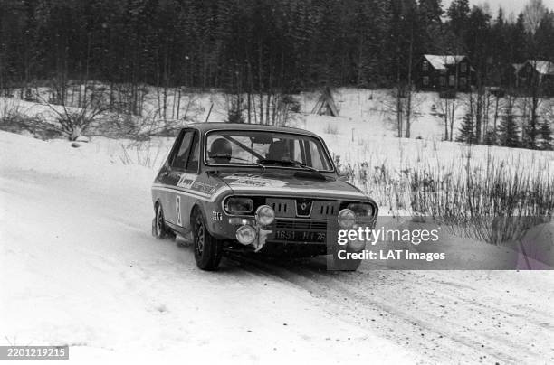 Jean-Pierre Nicolas / Michel Vial, Renault 12 Gordini during the Swedish Rally on February 15, 1973.