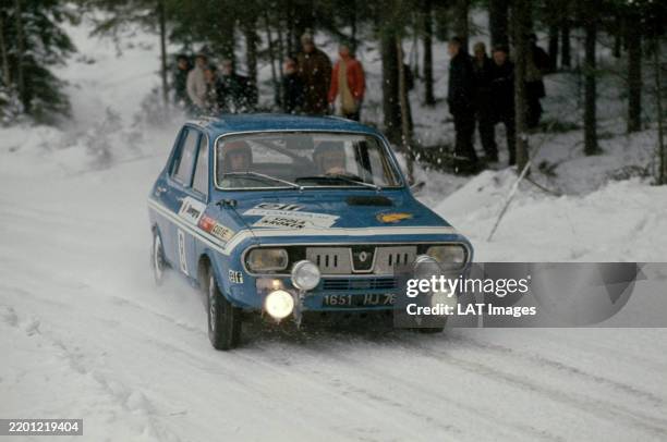 Jean-Pierre Nicolas / Michel Vial, Renault 12 Gordini during the Swedish Rally on February 15, 1973.