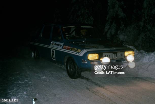 Jean-Pierre Nicolas / Michel Vial, Renault 12 Gordini during the Swedish Rally on February 15, 1973.