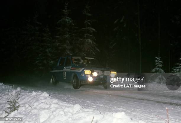 Jean-Pierre Nicolas / Michel Vial, Renault 12 Gordini during the Swedish Rally on February 15, 1973.