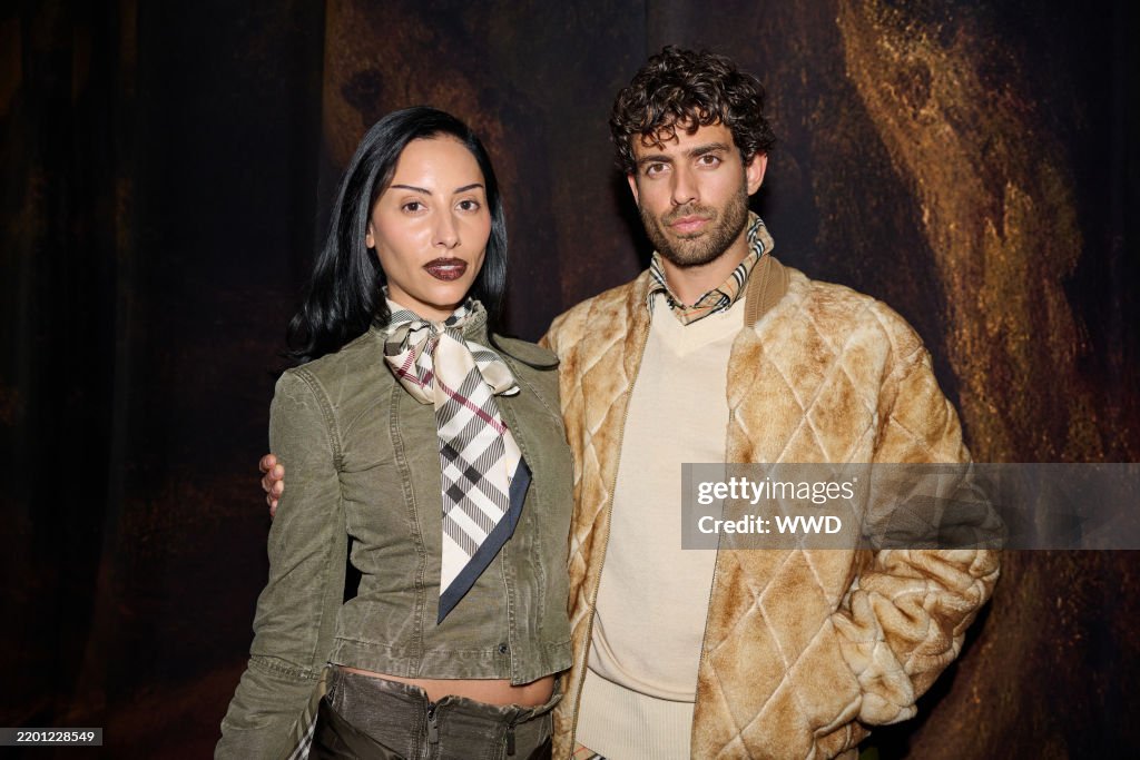 Olivia Pezzente, Andrew Georgiades at the Burberry Fall RTW 2025 ...
