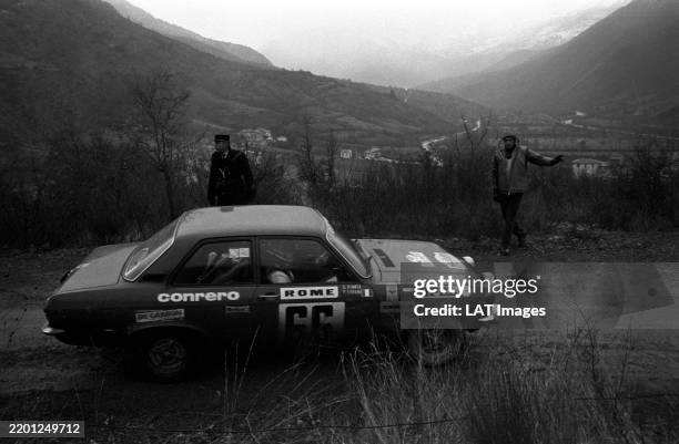 Giorgio Pianta / Francesca Lurani, Opel Ascona during the Monte Carlo Rally on January 19, 1973.