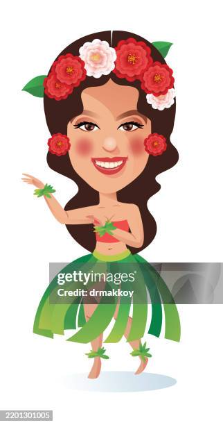 Hula Dance Hawaiian Costumes Traditions And Movement High-Res Vector Graphic