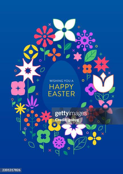happy easter greeting card - easter holiday stock illustrations