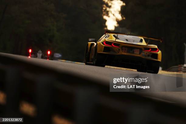Chevrolet Corvette C8.R LMGTE AM of Nicky Catsburg, Ben Keating, Nicolas Varrone during the 24 Hours of Le Mans at Circuit de la Sarthe on June 10,...